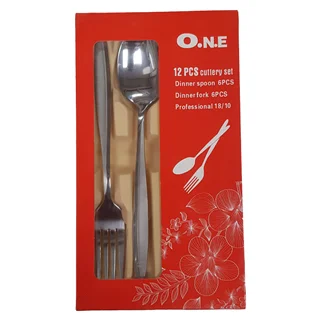 قاشق و چنگال 6 نفره استیل آهنربا بگیر ONE مدل ماینز