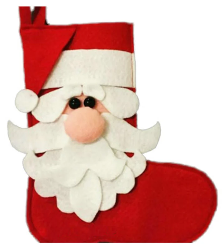 جوراب تزئینی آویز نمدی مدل بابا نوئل