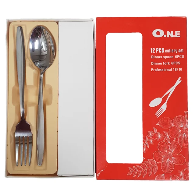 قاشق و چنگال 6 نفره استیل آهنربا بگیر ONE مدل ماینز