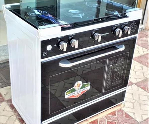 اجاق گاز 5 شعله طرح فر لعابی نارون